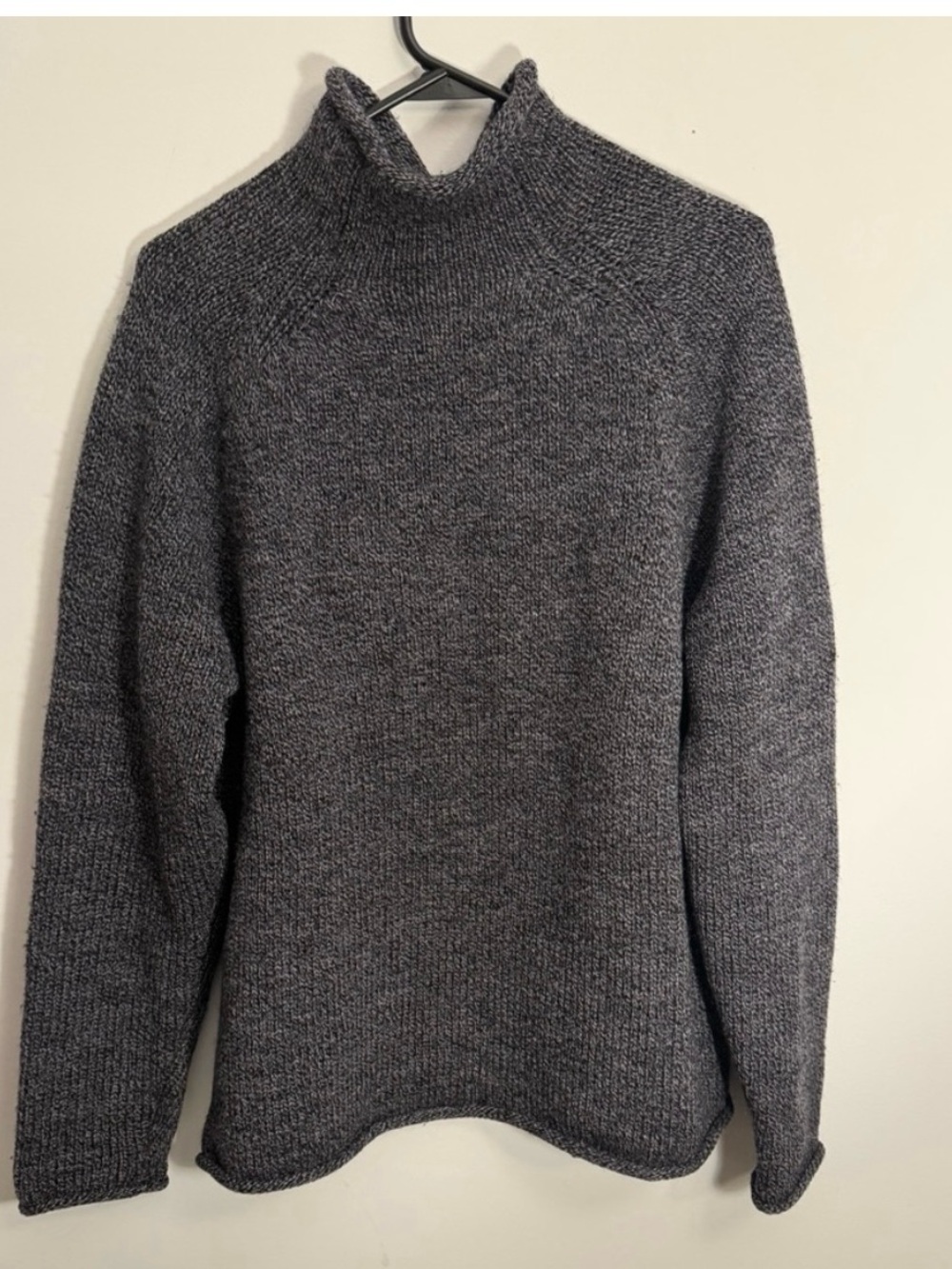 Vintage J.crew dark blue Grey roll Neck Sweater